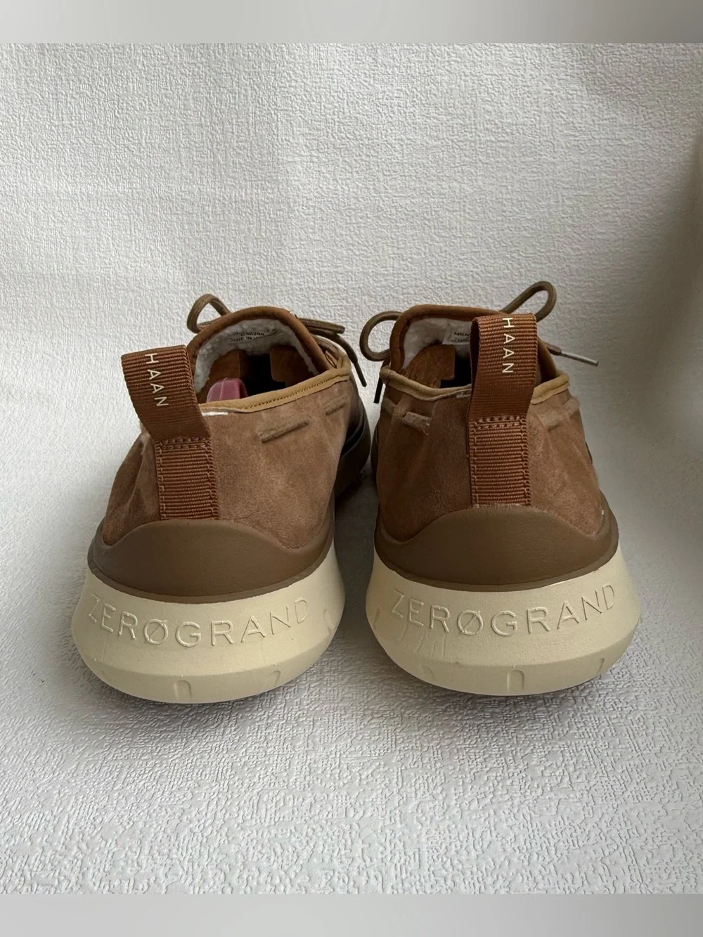 Cole Haan ZerøGrand Men’s 13 M Brown Suede Faux Fur Boat Shoes NWOT C36298